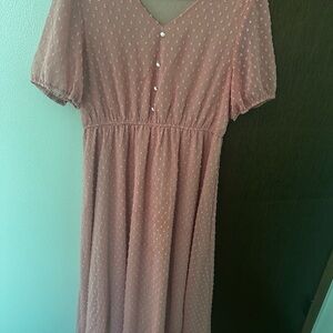 SHEIN Blush Textured Dress